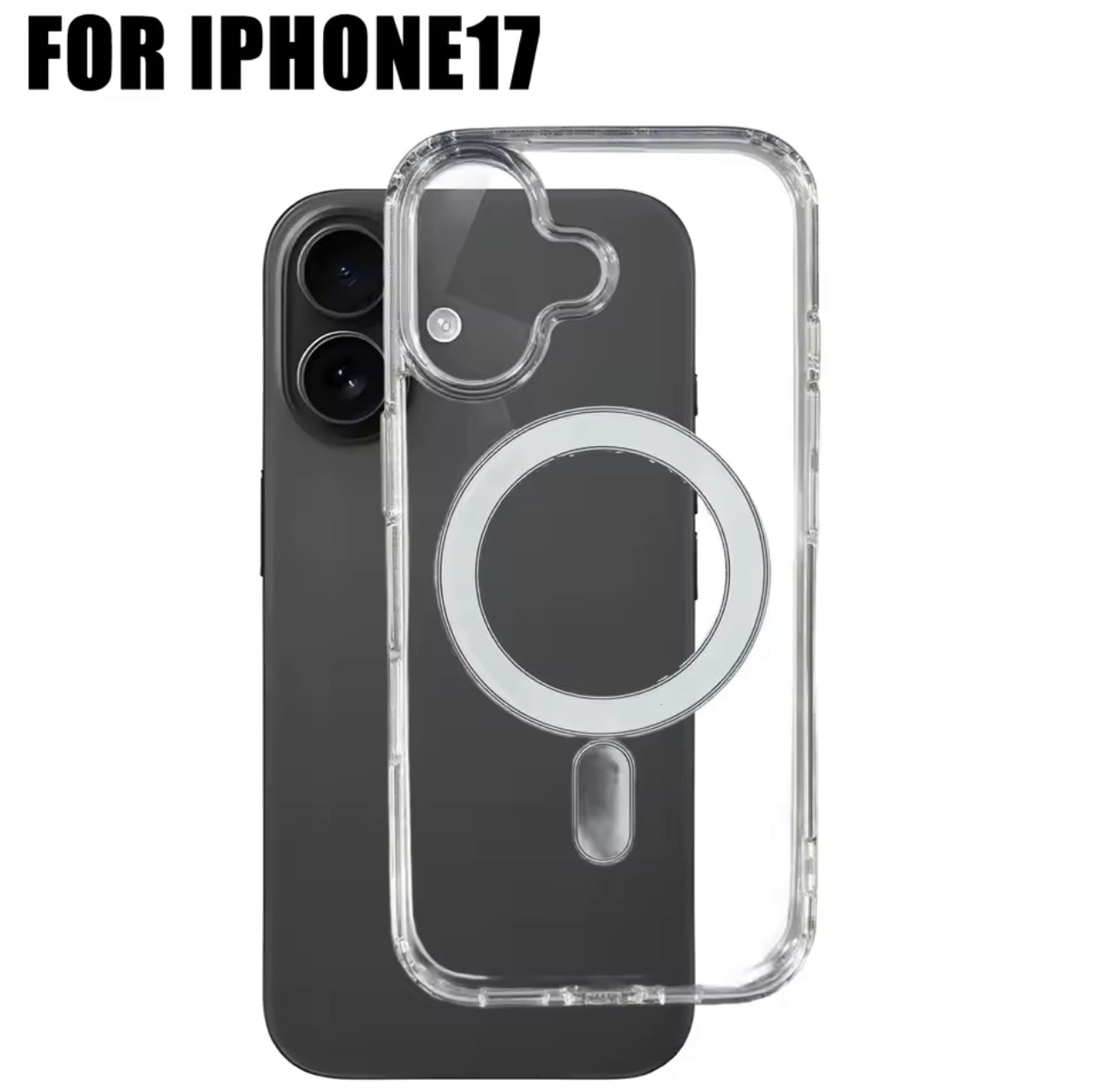 PJun Branded HD Clear MagSafe Hardshell Phone Case- iPhone 17 Series 2025 PJun Branded HD Clear MagSafe Hardshell Phone Case- iPhone 17 Series 2025